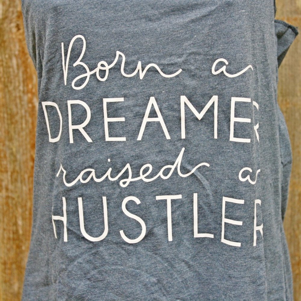 Born a Dreamer Raised a Hustler Racerback Tank Top - Picture 4 of 5